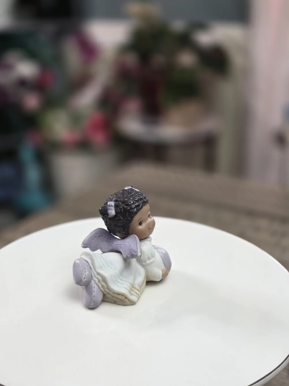 Angelic Trio Ceramic Angel Figurine 3D Effect 14032-01 Thailand